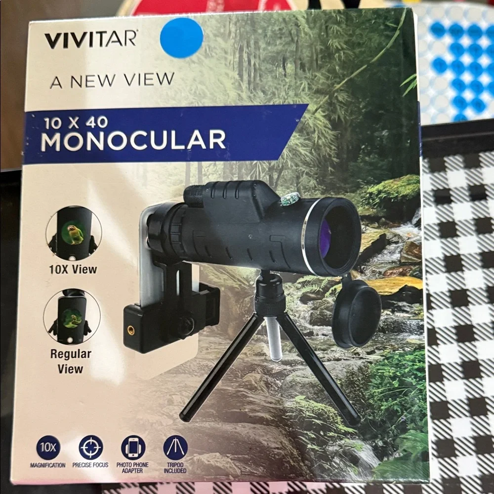 Vivitar 10x40 Monocular with Tripod - Black